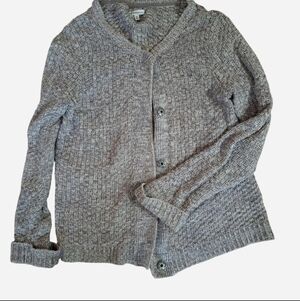 croft & barrow Brown Taupe Gray Shawl Collar Button Cardigan